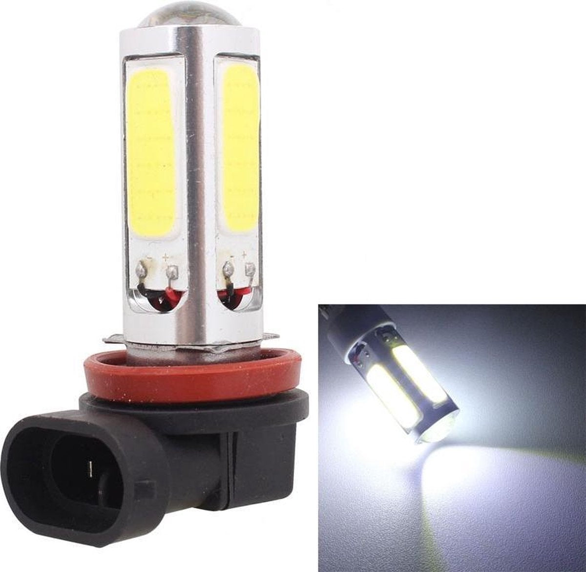 2 STKS H11 1250LM 20 W + 5 W 5 x COB LED Wit Licht Auto Mistlamp