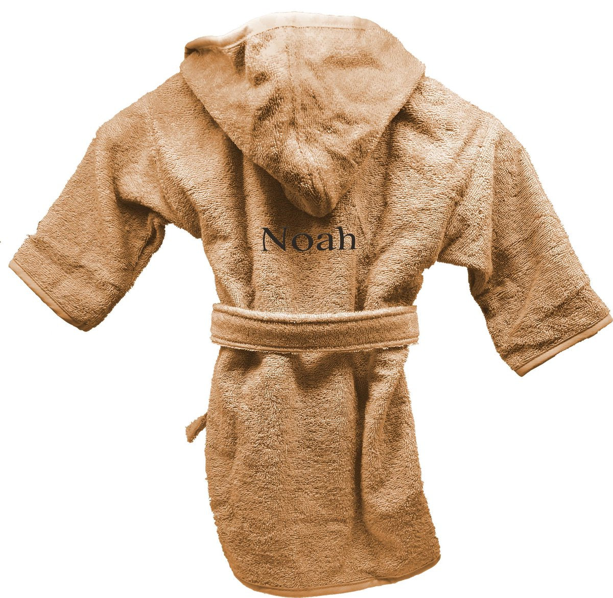 Badjas uni line 0-12mnd - sand - met GRATIS geborduurde naam