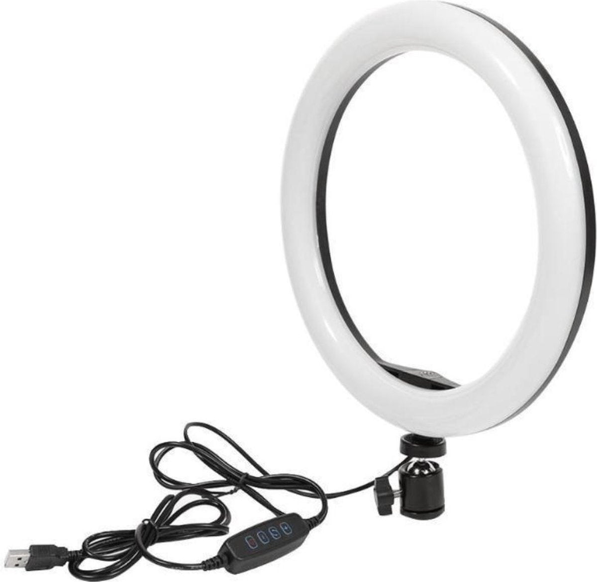Selfie LED Ring Lamp 26Cm /10 inch Met Spiegel en Telefoonhouder – Studiolamp – Selfie - lamp -Ringlamp - Tik tok - flitser – Make up light – Studiolamp – Ring Light van HiCHiCO