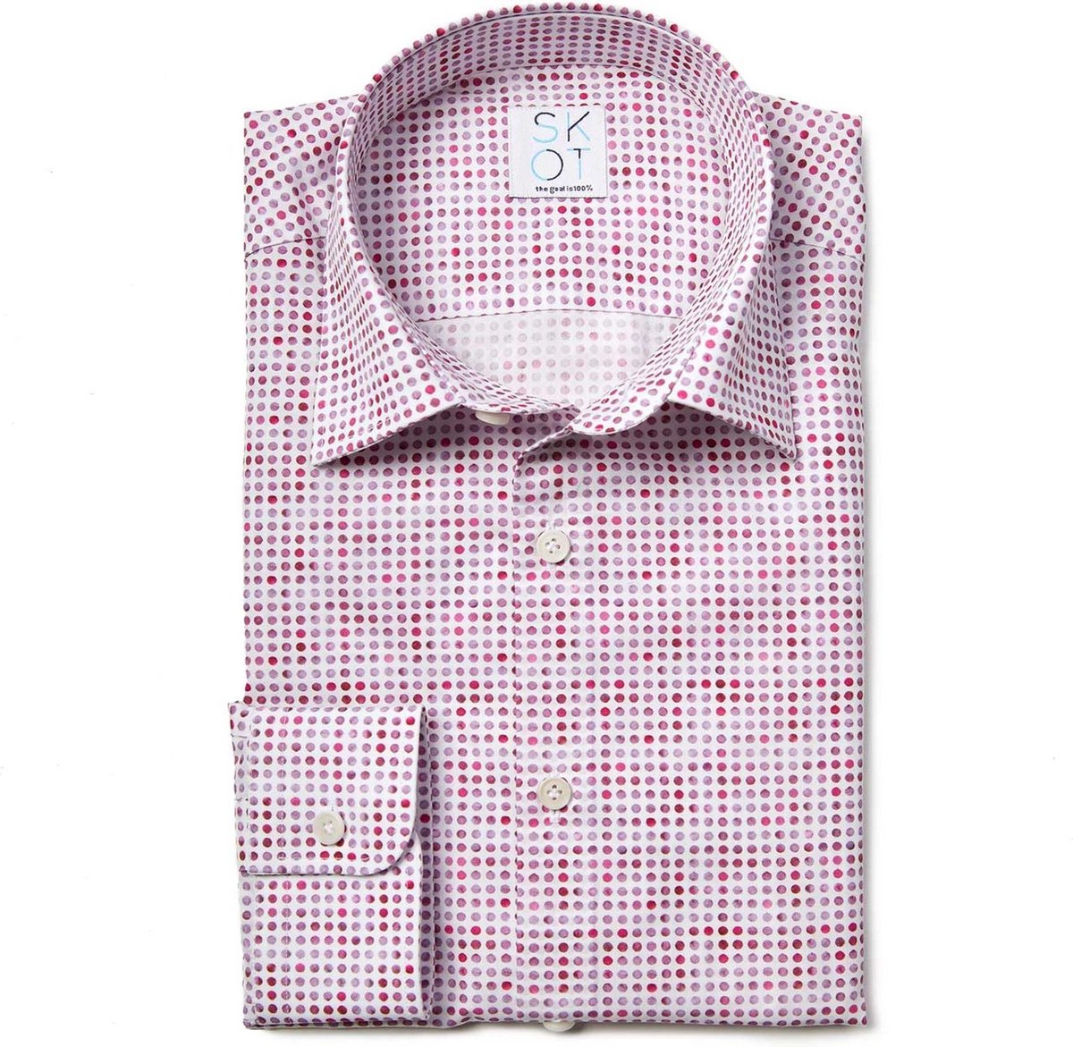 SKOT Fashion Duurzaam Overhemd Heren Red Dot Fun - rood - Maat L