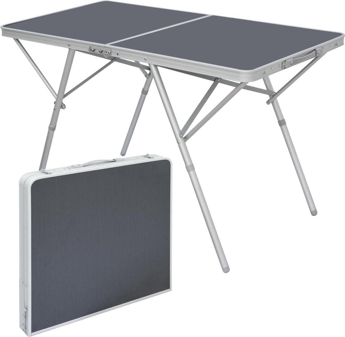 Stevige aluminium kampeertafel 120x60x70cm Stevige klaptafel van aluminium klaptafel Aluminium kl...