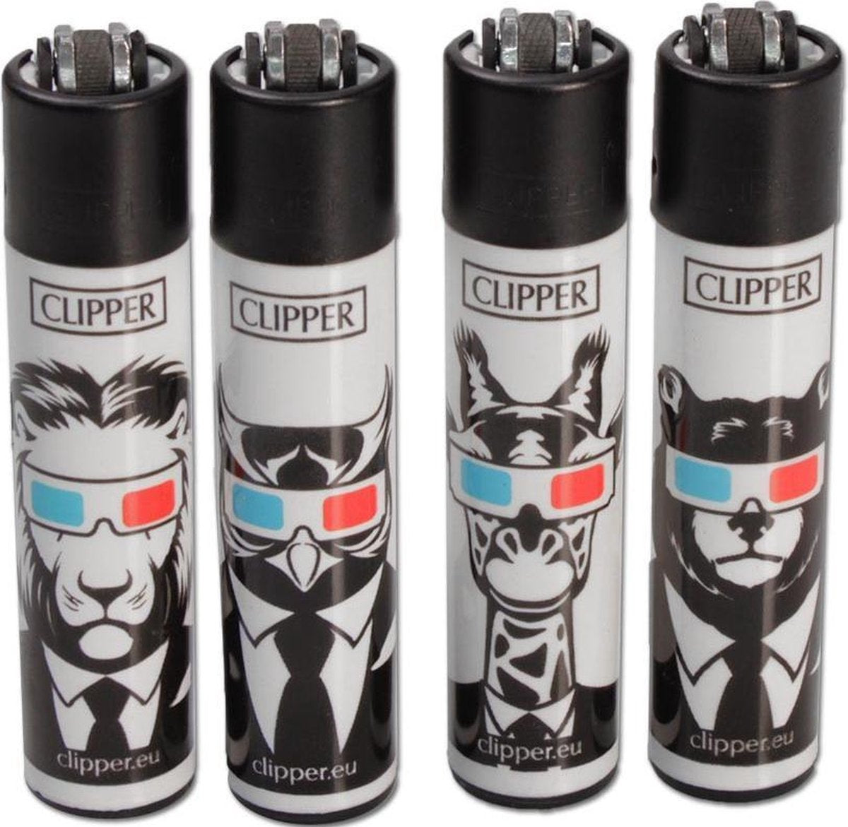 Clipper Classic Aansteker - 3D Animals | 4 stuks