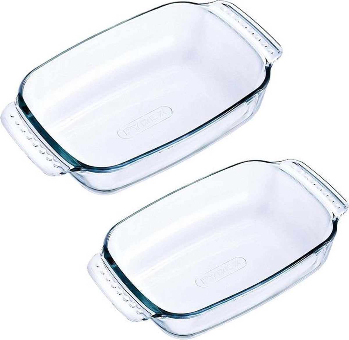 2x Glazen ovenschaal 1