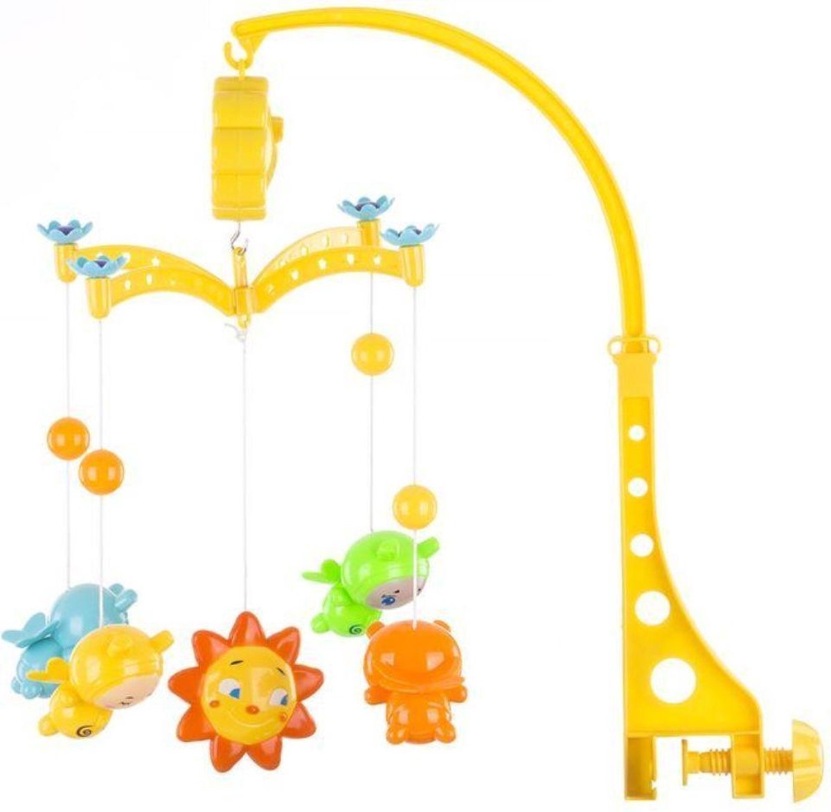 Chipolino Carrousel - Muziekmobiel - Baby mobiel met geluid en muziek - Voor pasgeboren baby’s - Geel