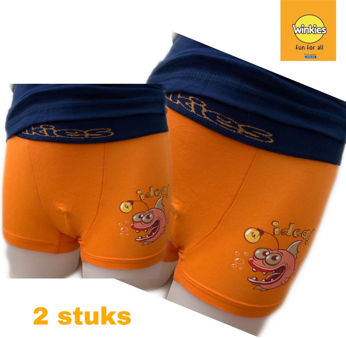 Embrator 2-pack jongens Boxershort oranje idea maat 86/92