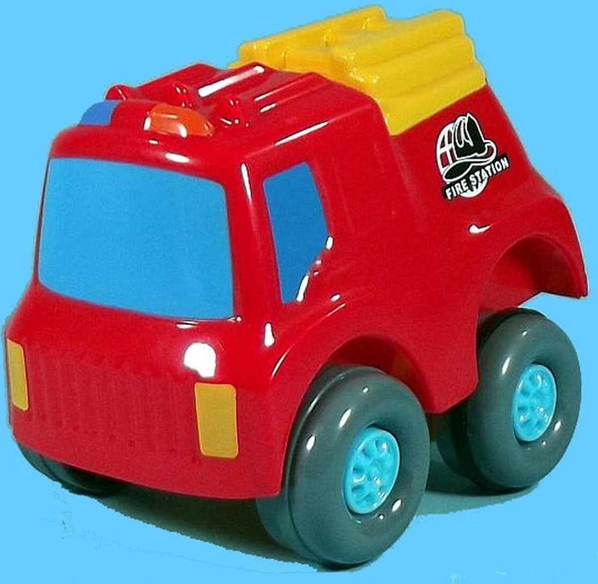 Brandweerauto Baby auto druk en GO