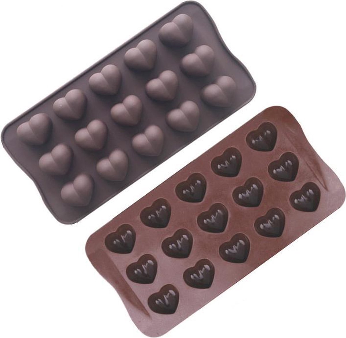 ProductGoods - Siliconen Bakvorm - Vorm Hartjes - 15 Stuks - Bakvormen - Valentijn