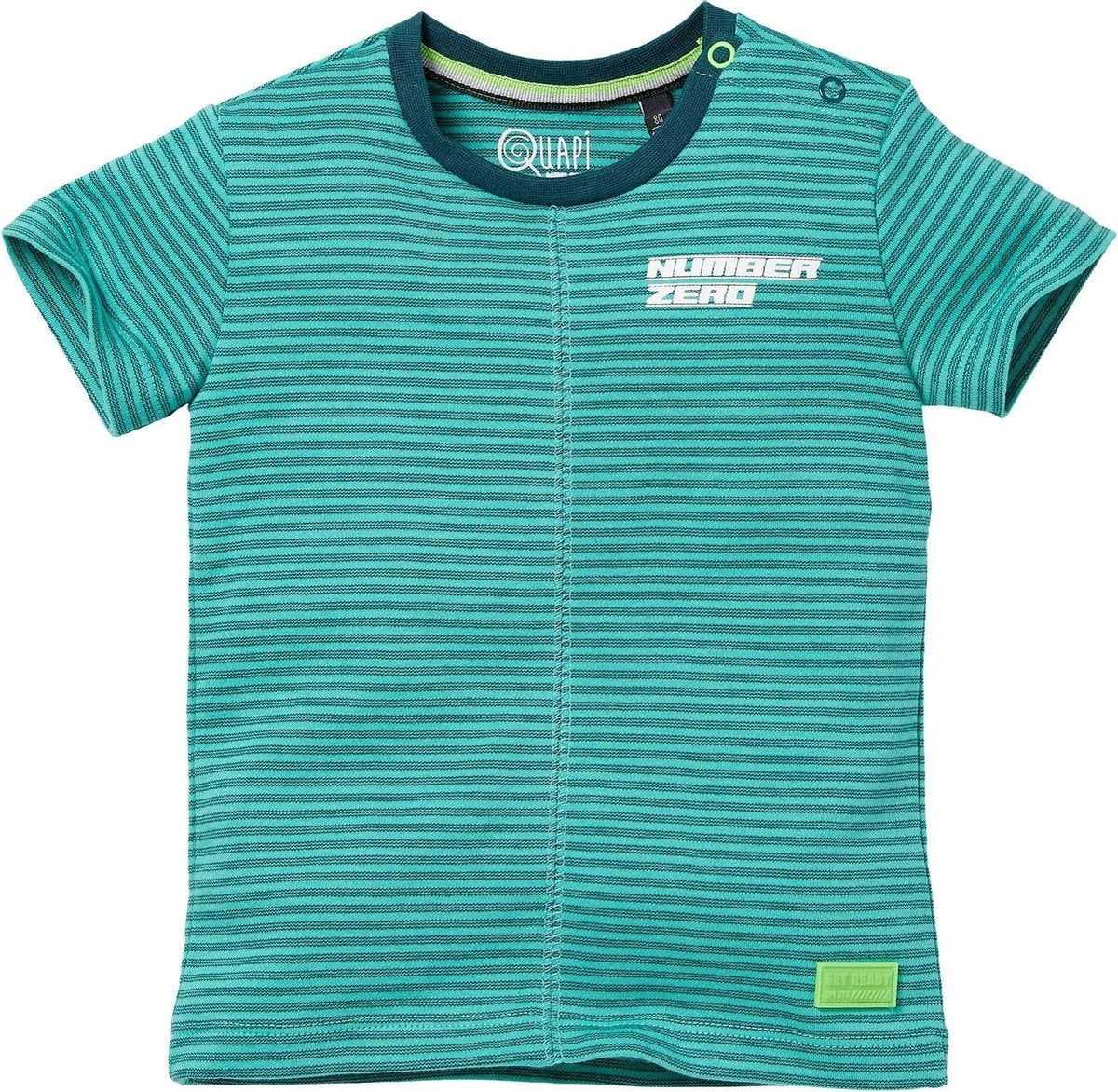 Quapi baby jongens t-shirt Gerso Ocean Green Stripe