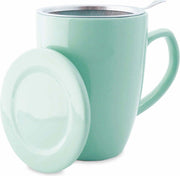 Mok met zeef en deksel - Theebeker Soft Nature - 350 ml
