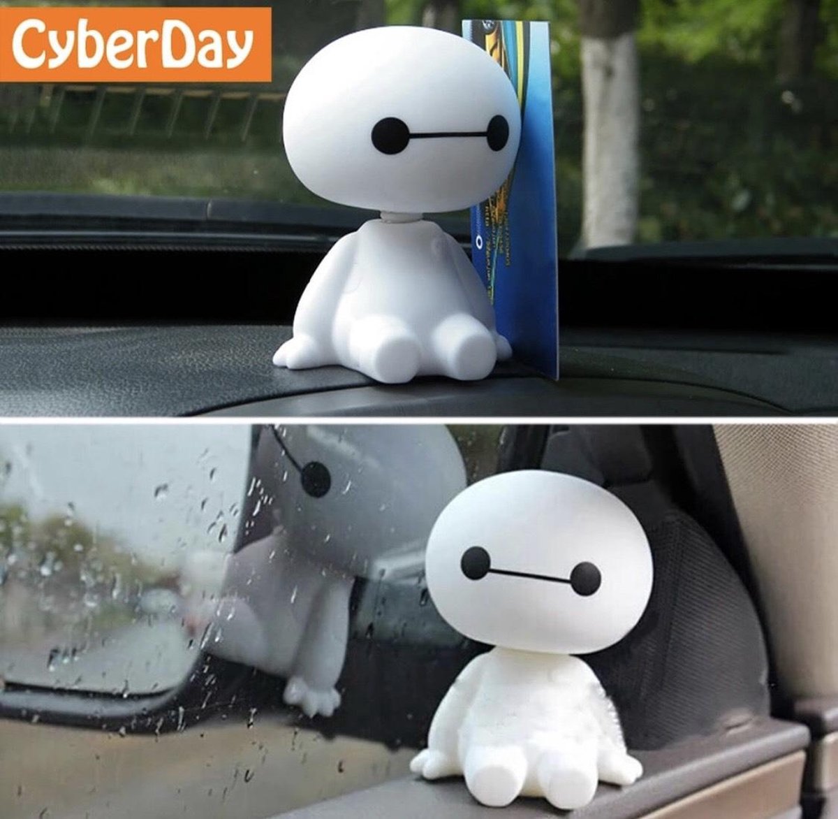Auto-interieur Stimulatie hoofschuddende Baymax robot - Cartoon - Decoratie - Baymax - hoofd - schudden