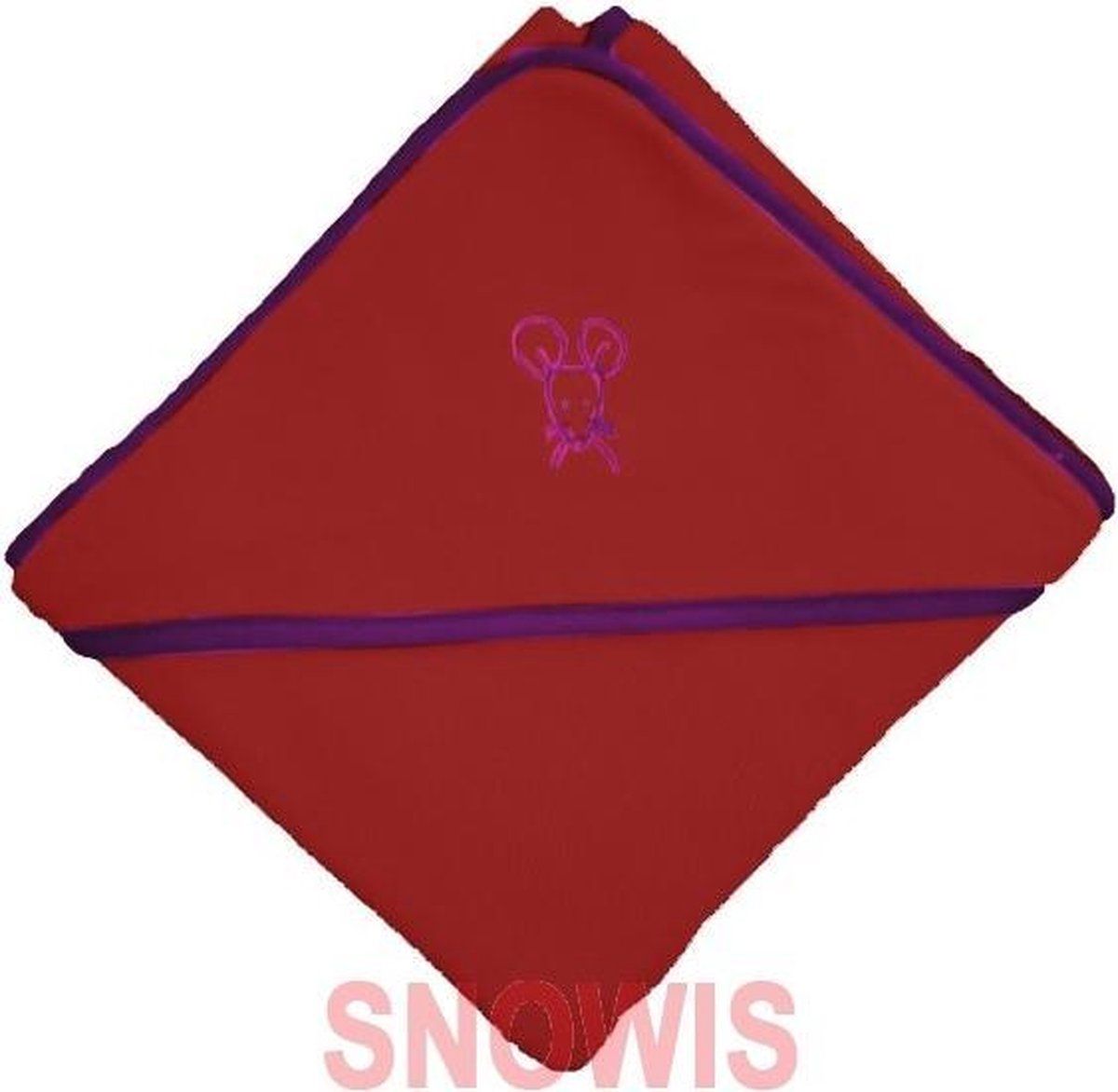 Badcape 85 x 85 cm Muis Rood