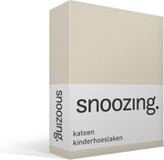 Snoozing - Katoen - Kinderhoeslaken - Ledikant - 60x120 cm - Ivoor