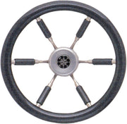allpa 6-Spaaks stuurwiel 'Elegant' RVS met carbon-look rand en deels spaken