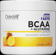 Aminozuren - BCAA + Glutamine 200g Ostrovit - Citroen + GRATIS Bulk Shaker 700ml