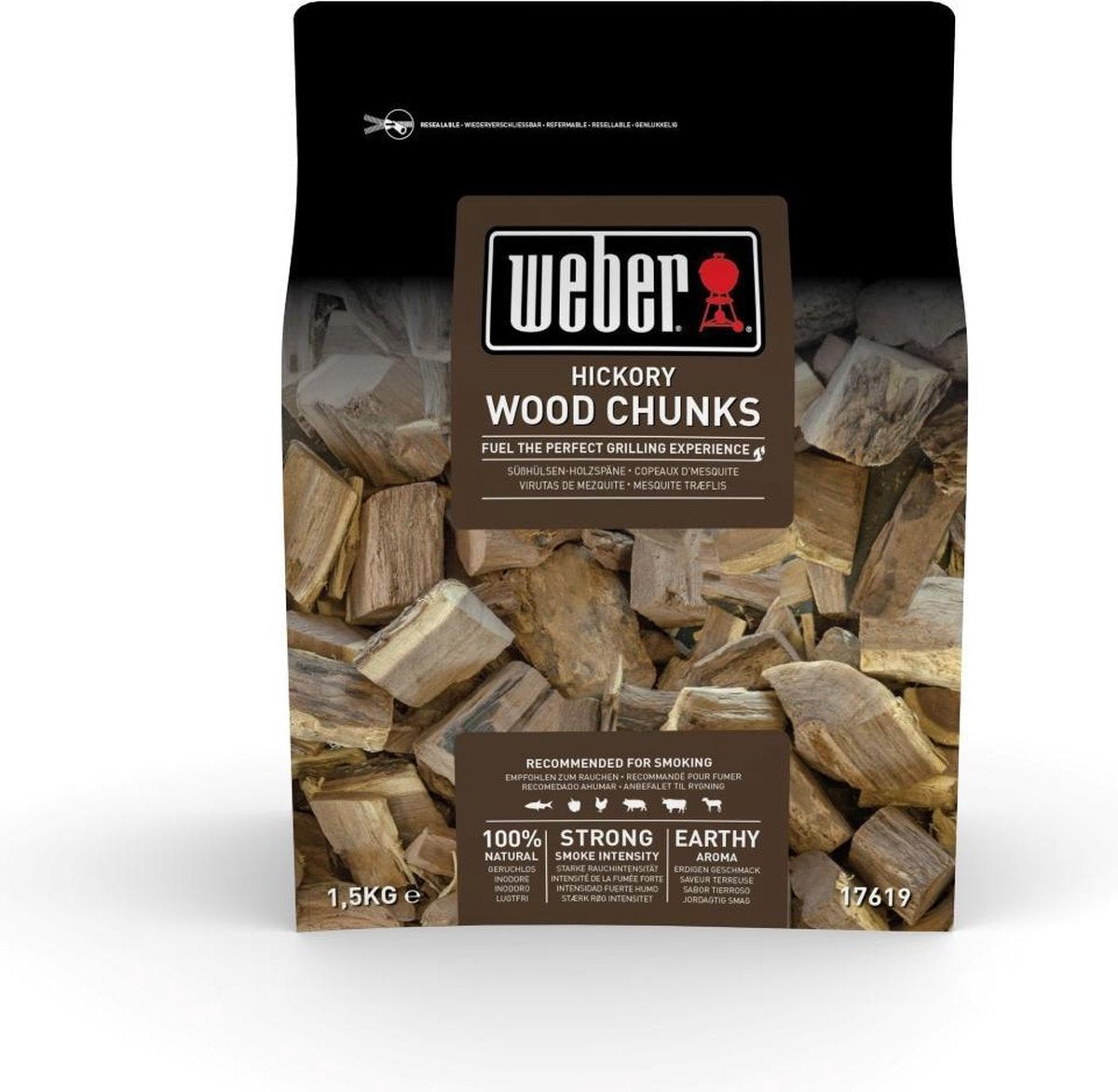 3 stuks Houtblokjes 1.5 kg Hickory