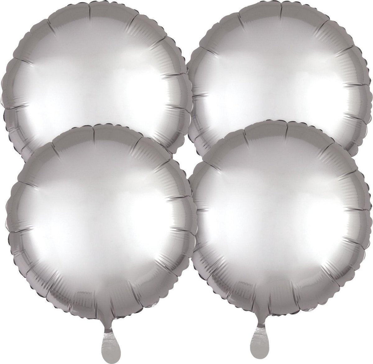Anagram Folieballonnen 43 Cm Zilver 4 Stuks