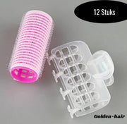 BeautyFit Professionele Haarkrulset 12-delig - NIEUWSTE Krulspelden + 6 gratis Klemmen - Watergolf Haarrollers - Kleefrollers - Hoge kwaliteit Haarkrullers