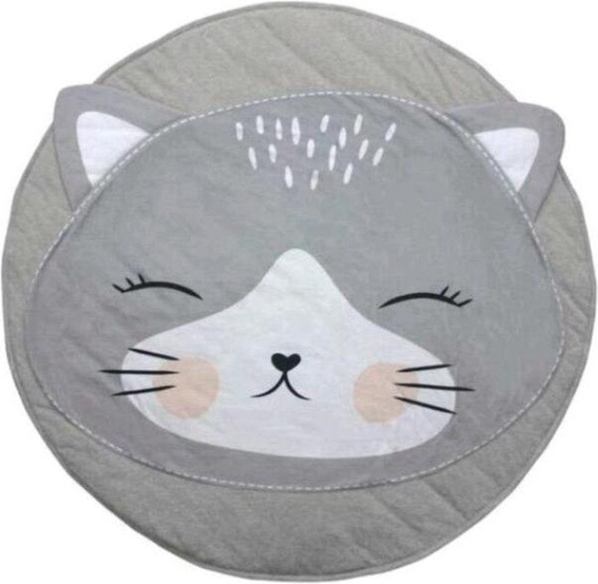 Baby Speelkleed Poes – Baby kamer Speelkleed – Baby Speel Mat - diameter 90cm