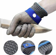 Oesterhandschoen met Binnen Handschoen - XL - Slagershandschoen 100% RVS - Veilig Oesters openen - Snijwerende Oester / Vis / Vlees / Slagershandschoen 100% RVS - Veilig Oesters Openen - Cadeau Tip!