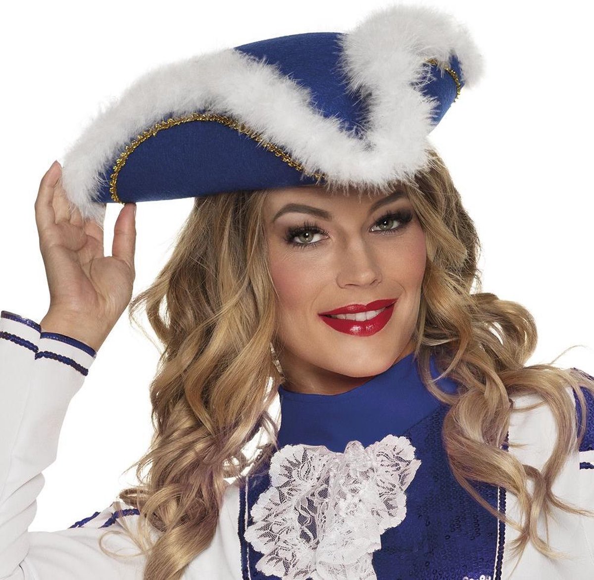 St. Hoed Dansmarieke blauw/wit