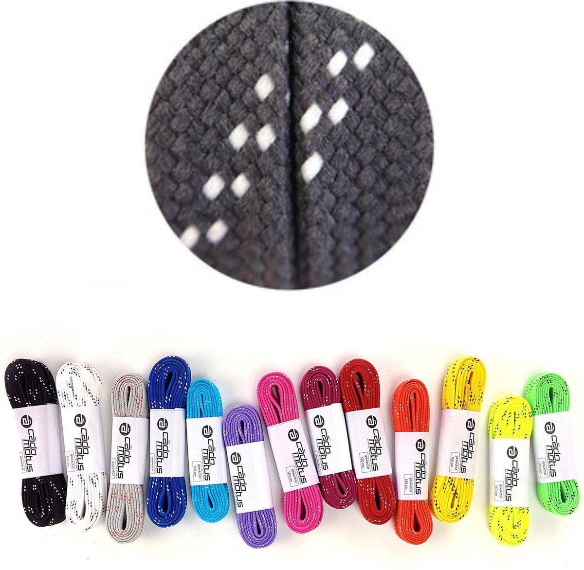 Cádomotus Wax Veters Antraciet 160cm | Sportveter voor oa Sportschoenen