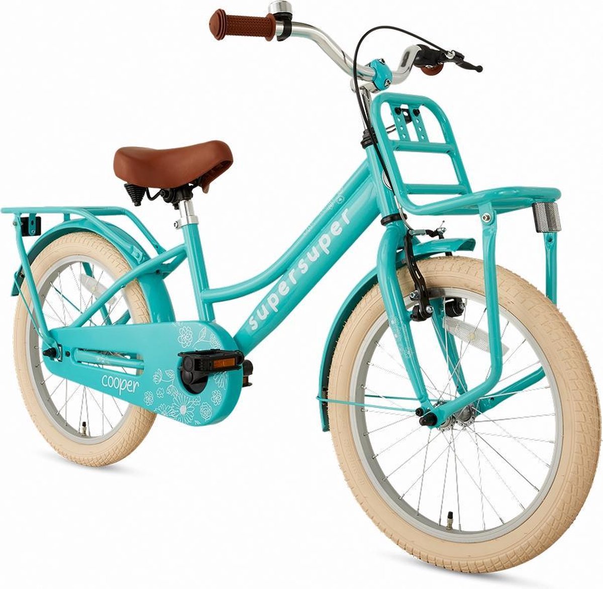 Supersuper Cooper Kinderfiets - 18 inch - Turquoise