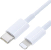USB-C naar Lightning Kabel voor iPhone/iPad/iPod - 1 meter - Wit