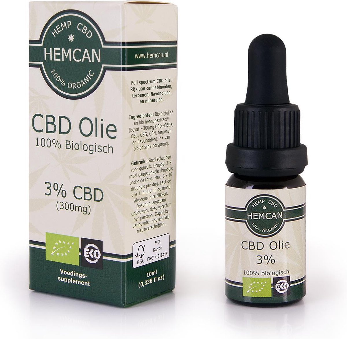 Biologische CBD Olie 3% - 300mg CBD