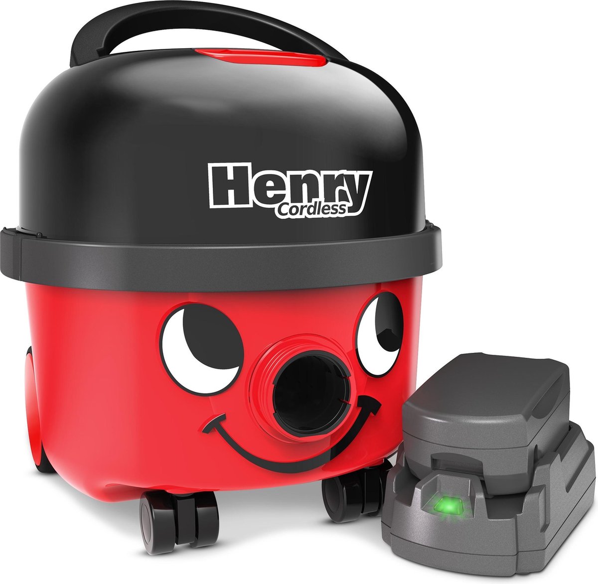 Numatic Henry Cordless HVB160 - Stofzuiger met zak - Rood