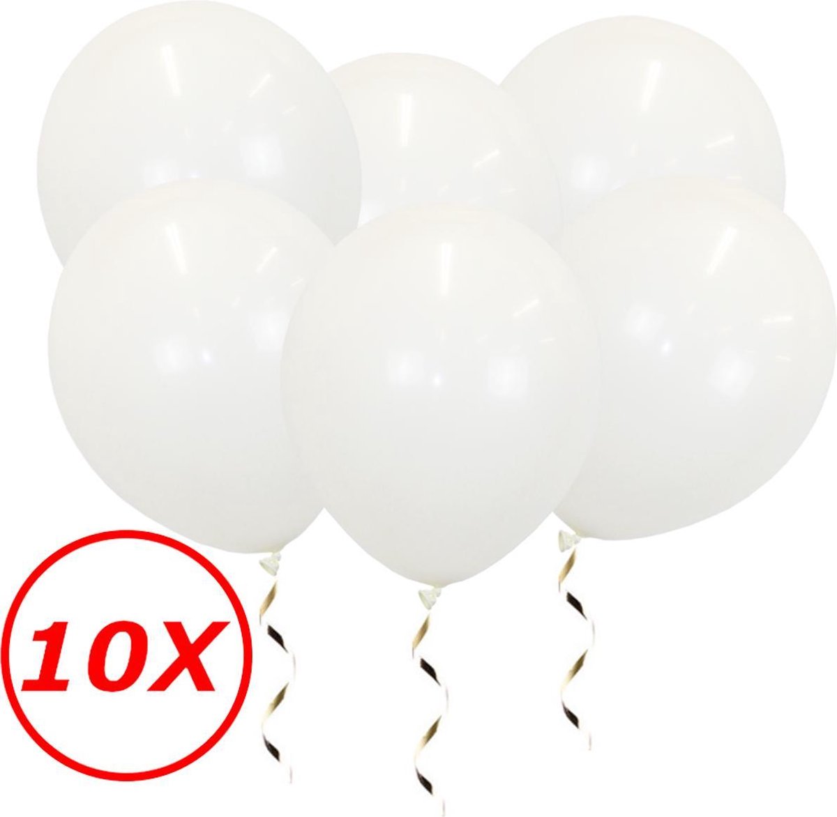 Witte Ballonnen Verjaardag Versiering Witte Helium Ballonnen Bruiloft Feest Versiering EK WK Koningsdag Wit 10 Stuks