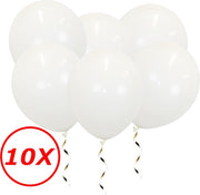Witte Ballonnen Verjaardag Versiering Witte Helium Ballonnen Bruiloft Feest Versiering EK WK Koningsdag Wit 10 Stuks