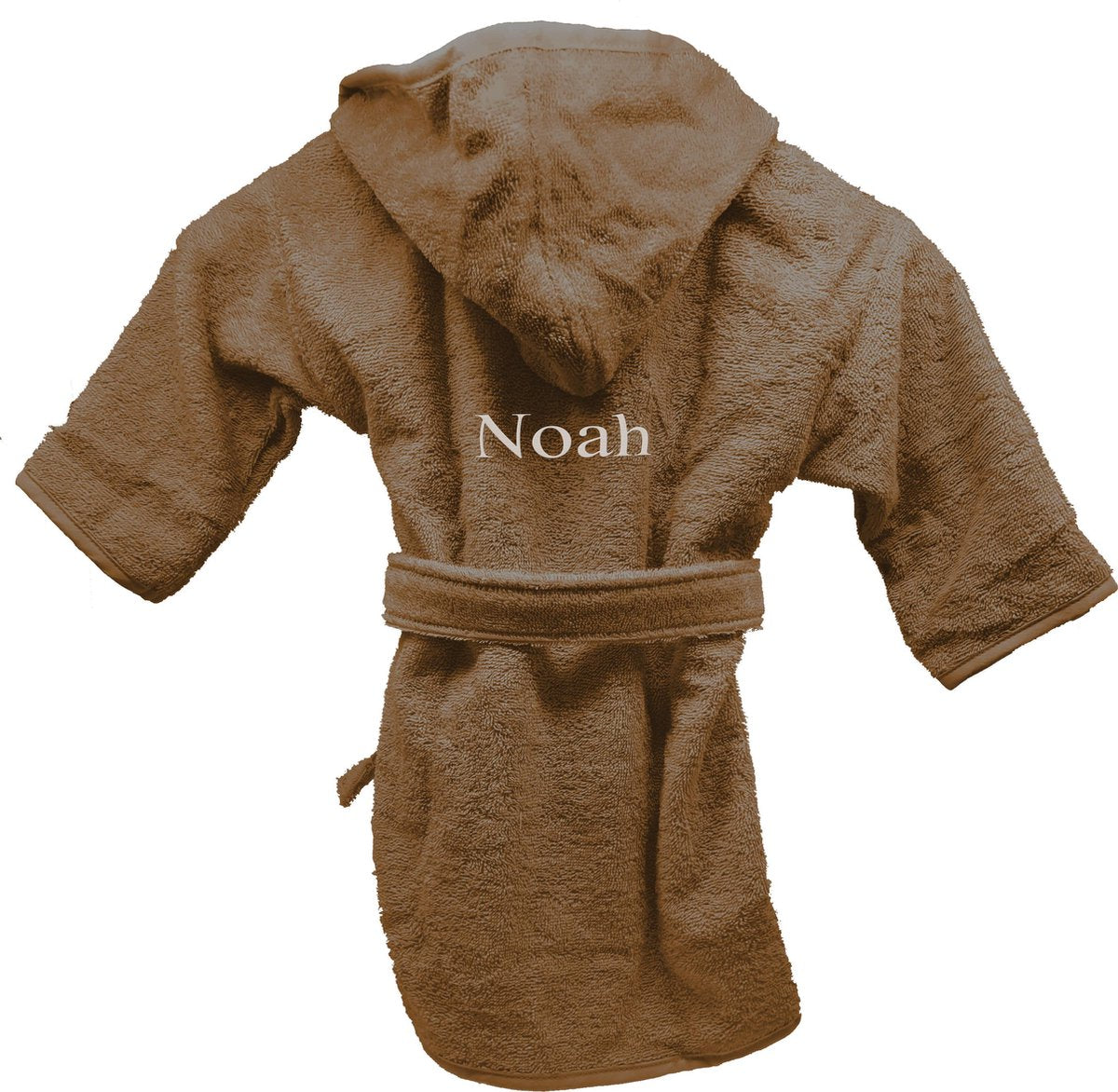 Badjas uni line 1-2jr - brown clay - met GRATIS geborduurde naam
