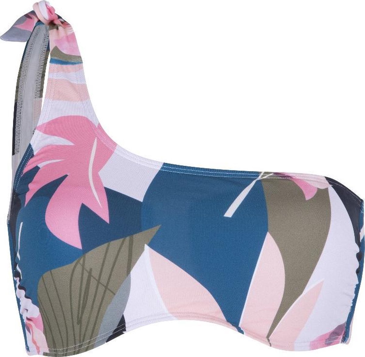 LingaDore - One-Shoulder Bandeau Top Flower - maat 38 - Bloemenprint Meerkleurig