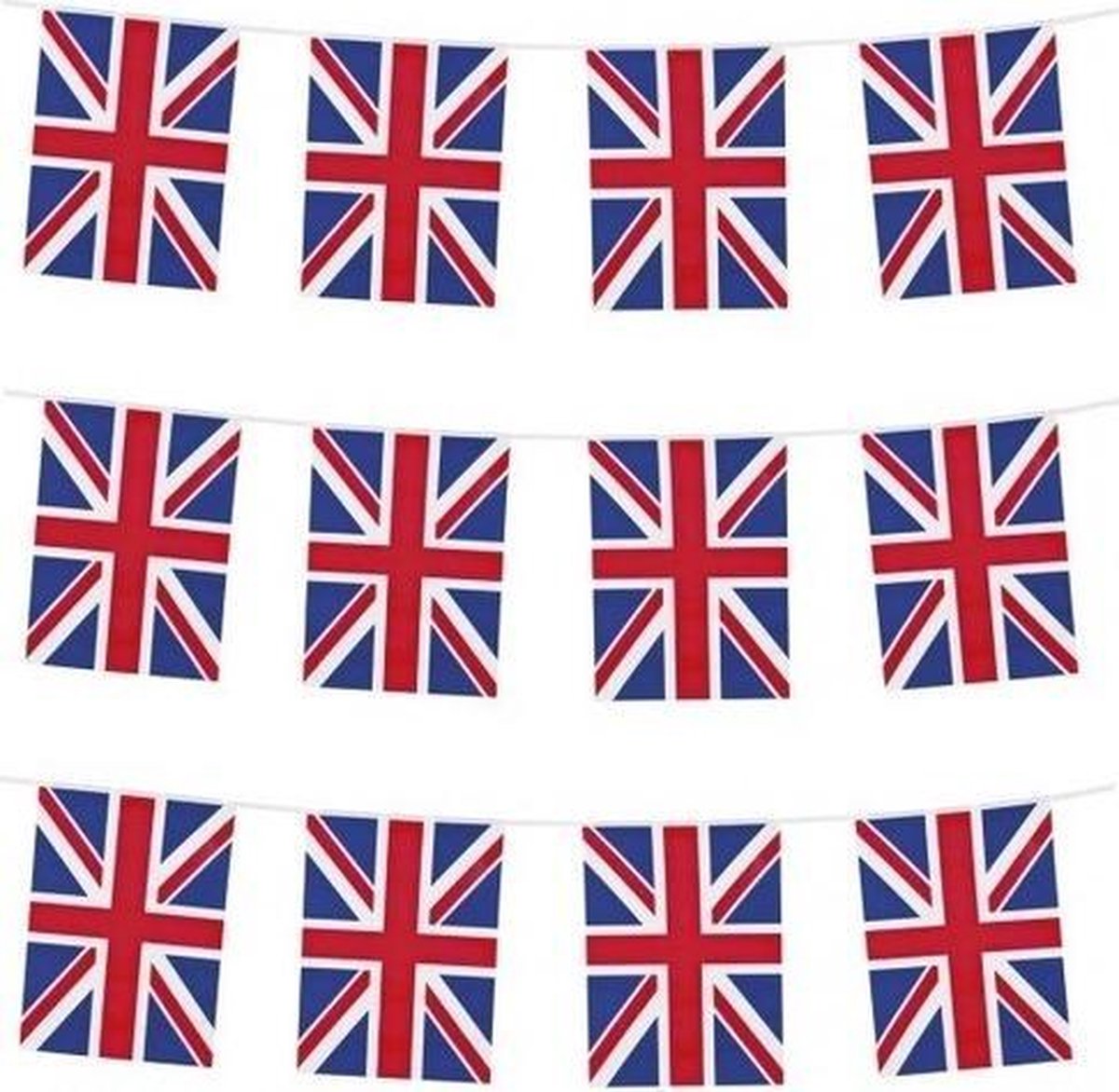 3x Union Jack vlaggenlijnen 10 meter - Engeland/Britse feestartikelen - Vlaggetjes/slingers versiering