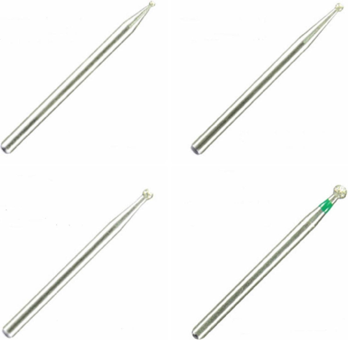 Bolkopfrees set diamant - 4 stuks - Ø 1.0