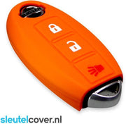 Nissan SleutelCover - Oranje / Silicone sleutelhoesje / beschermhoesje autosleutel