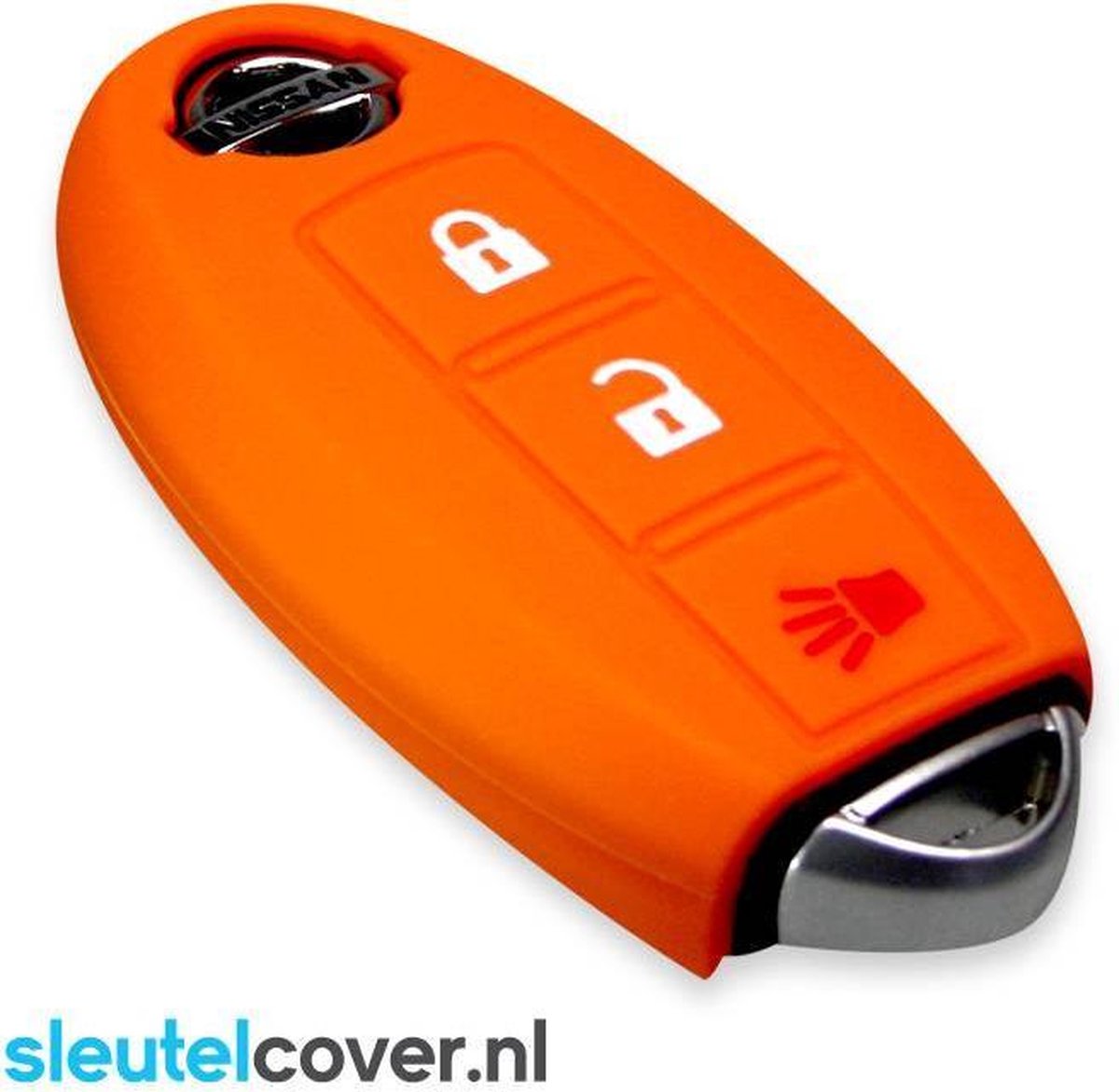 Nissan SleutelCover - Oranje / Silicone sleutelhoesje / beschermhoesje autosleutel