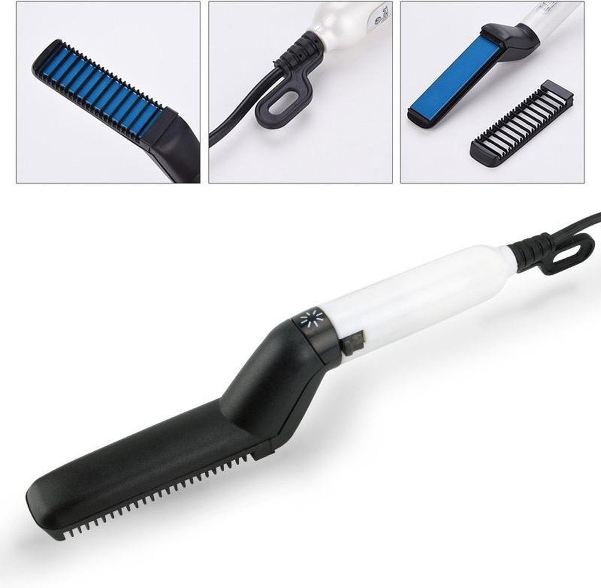 Elektronische baard & hoofd Kam/ Borstel - Baardkam - Baardstyler - Baardstijler - Baardverzorging - Baardborstel - Stijltang - Baardstyling - Baardgroei - Geschenk voor mannen - Grooming - Elektronische baardborstel