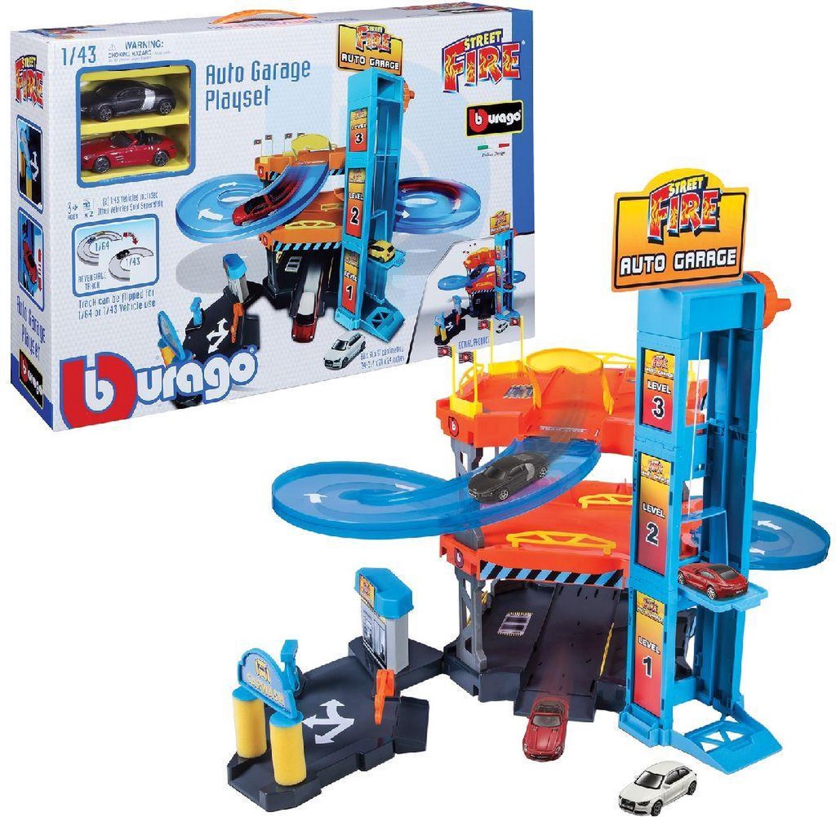 Burago 1:43 Garage Incl. 2 Car