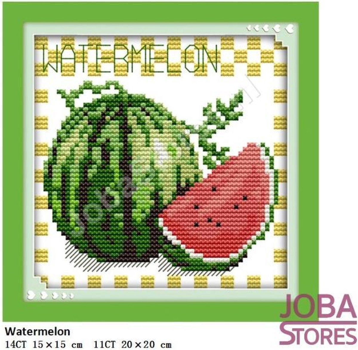 Borduur Pakket "JobaStores®" Fruit 06 11CT voorbedrukt (20x20cm)