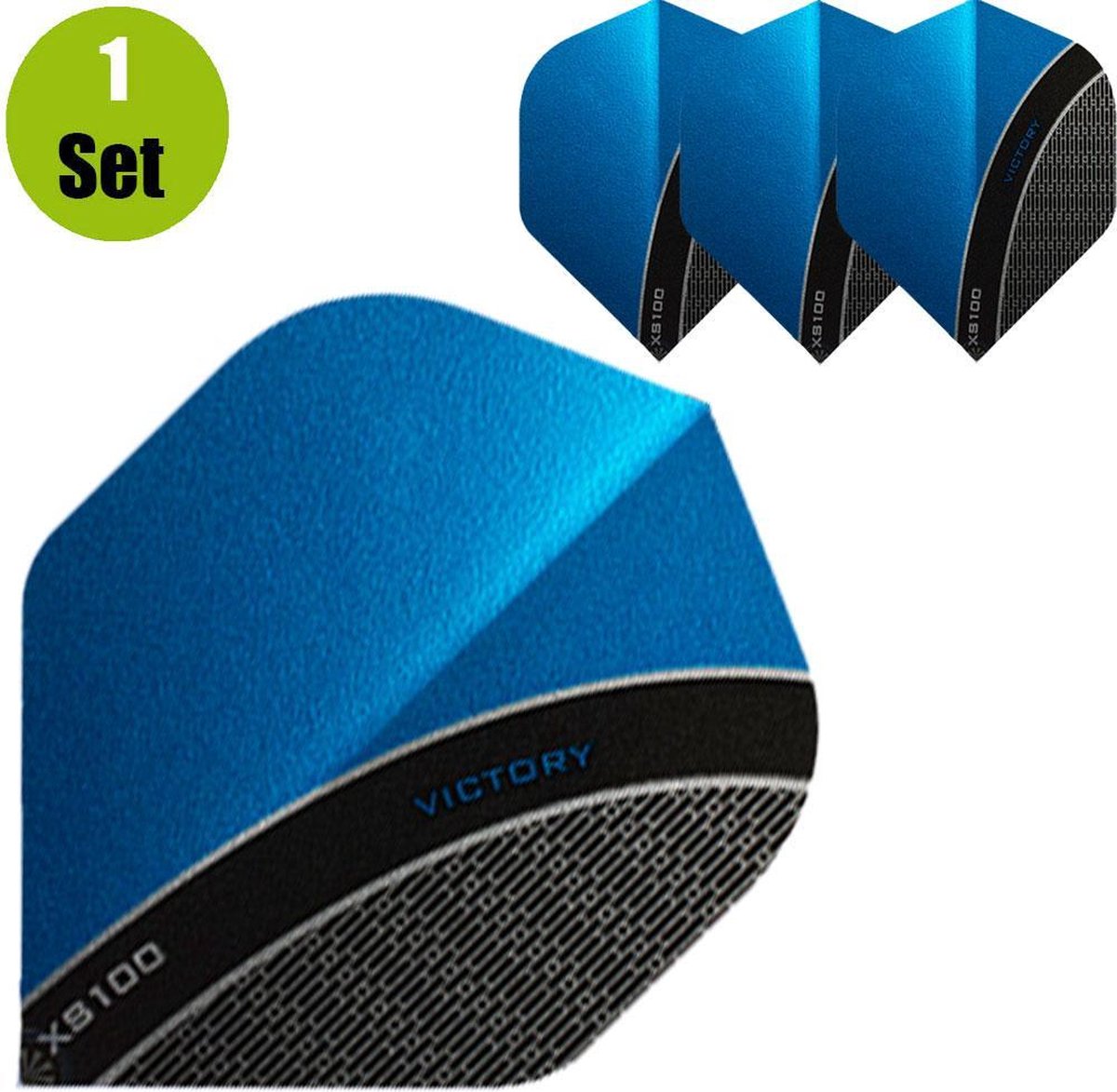 Victory Curve Dart Flights - Blauw- ()