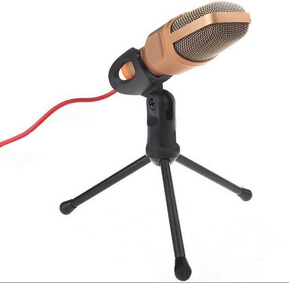 LOUZIR Professionele podcast streaming microfoon  3.5mm - skype chatten gaming podcats- geleverd met statief houder & audiokabel