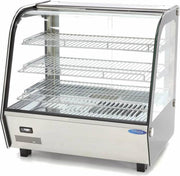 Warmhoudvitrine 120 Liter - 3 Etages - 68 cm - Chroom - Temperatuur 30 tot 90 Graden - met 3 Roosters - Schuifdeuren - Horeca Warmhoudkast - Maxima