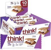 Think! Protein+ Bar – Eiwitrepen / Proteïne Repen - S'mores - 10 stuks