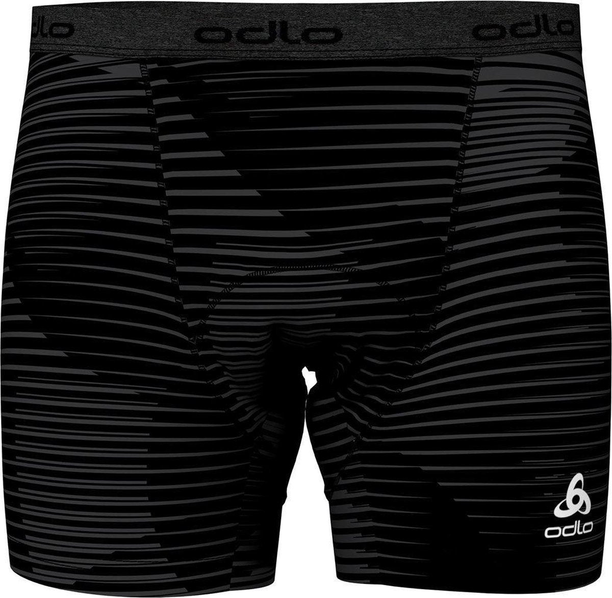 Odlo SUW Bottom Short SUMMER SPLASH Black - Odlo Graphite Grey - Maat M