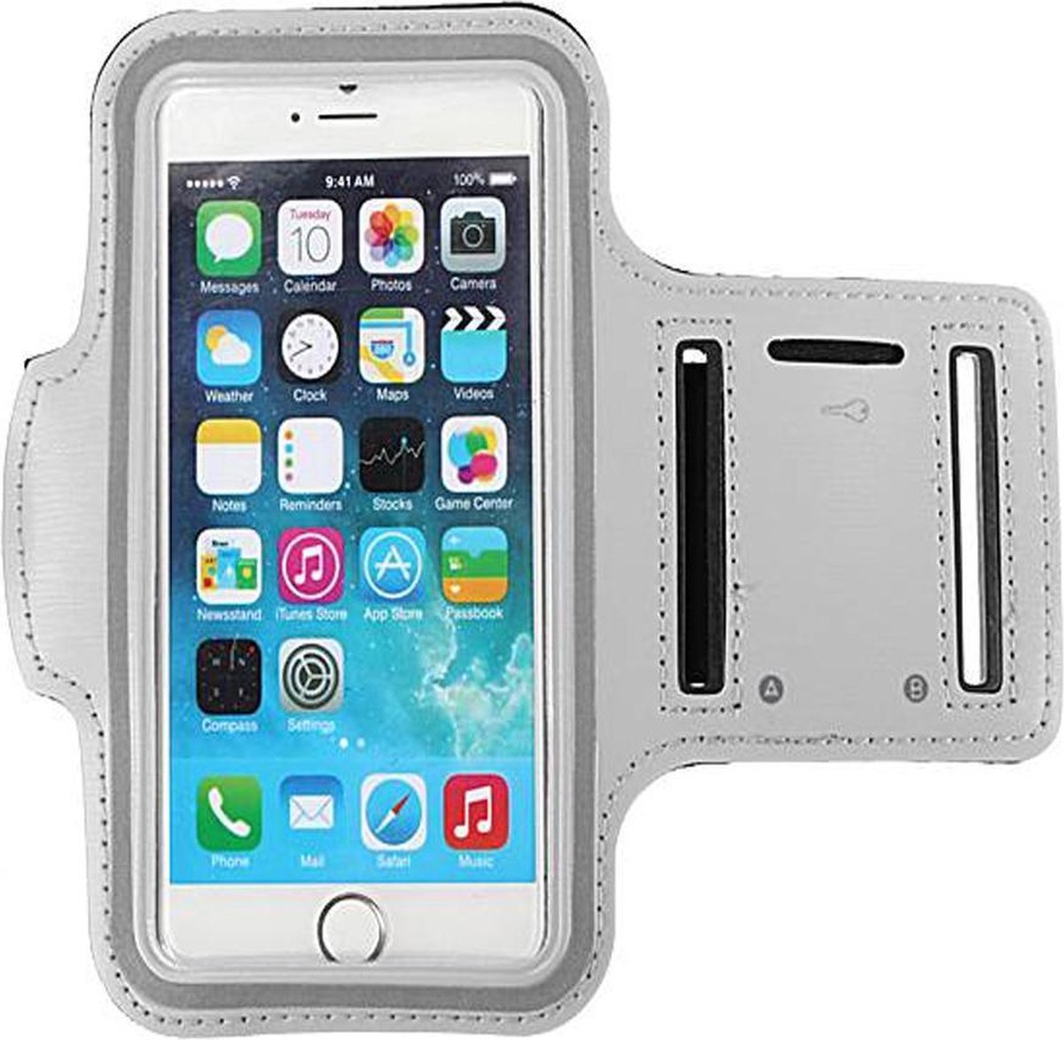 Xssive Sport armband universeel voor o.a. Huawei Y5II of Y5 2 - Grijs