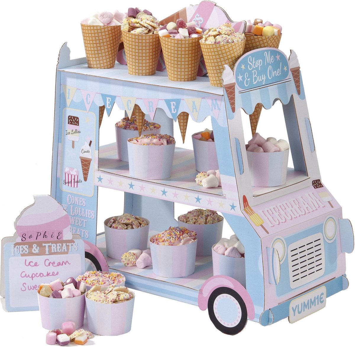 Ijs wagen Stand voor dessert tafel - cupcake standaard - feesttafel decoratie
