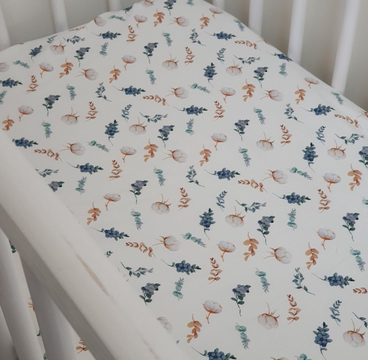 RiFresh - hoeslaken wieg - katoenblaadjes - babykamer - 40x90 - matrashoes