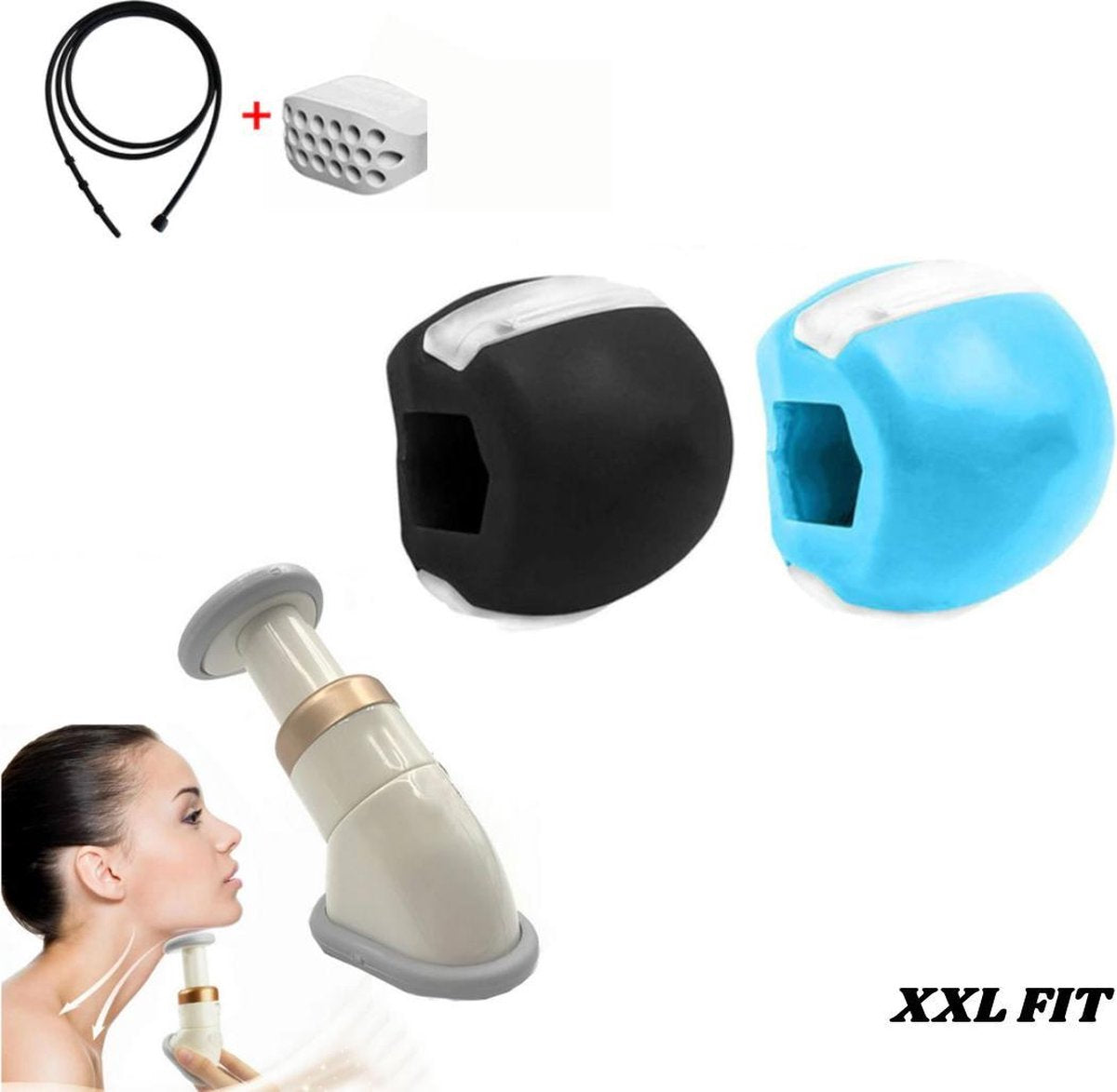 BeautyFit Kaaklijn Trainer - Kin Trainer - Kaak Trainer - Jawline - Kaaklijntrainer - Kaak - Kaaklijn Trainer Vrouw/Man - Complete Kaaklijn Trainer Set - 5 delig + gratis E-book