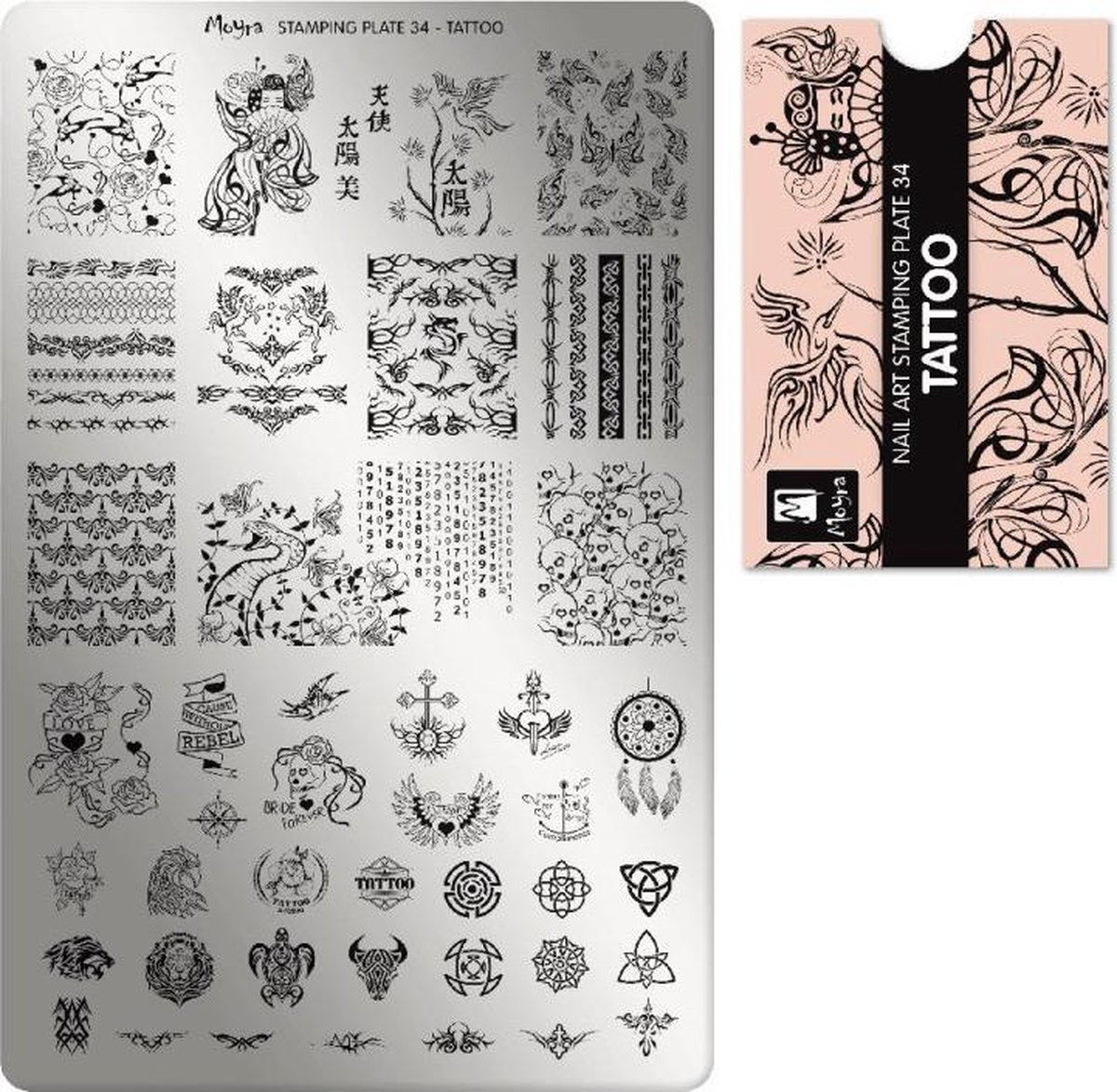 Moyra Stamping Plate 34 Tattoo